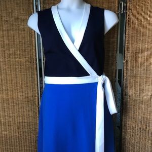 DVF sleeveless wrap dress Sz 12